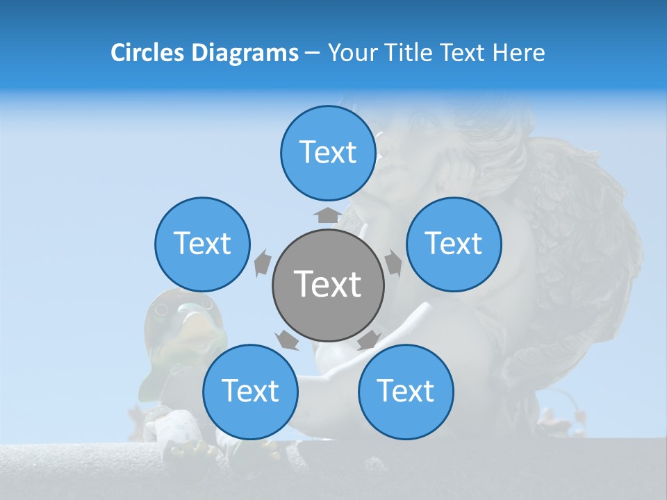 Eyes Cemetery Statue PowerPoint Template