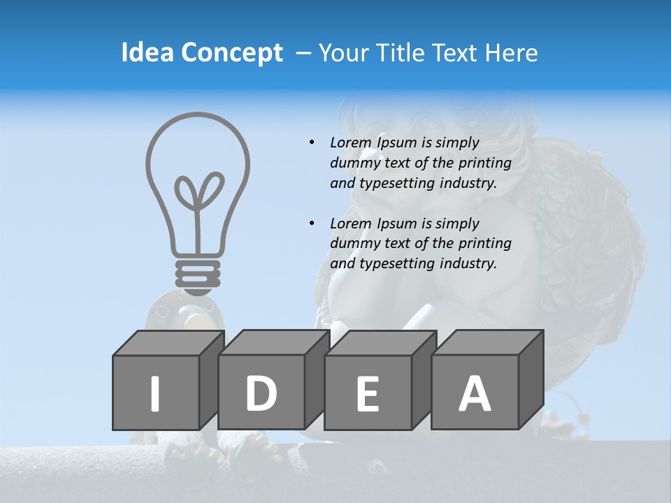 Eyes Cemetery Statue PowerPoint Template