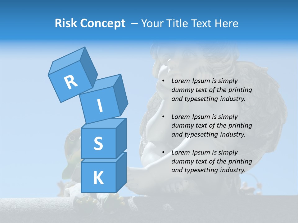 Eyes Cemetery Statue PowerPoint Template