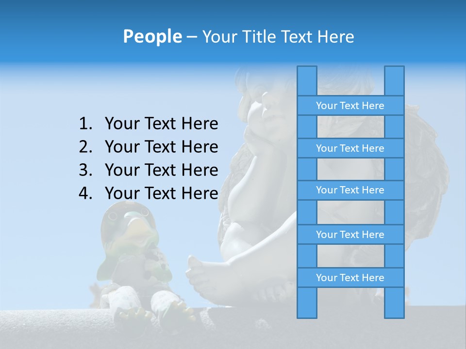 Eyes Cemetery Statue PowerPoint Template