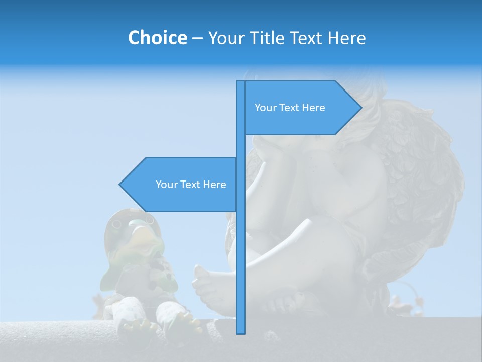 Eyes Cemetery Statue PowerPoint Template