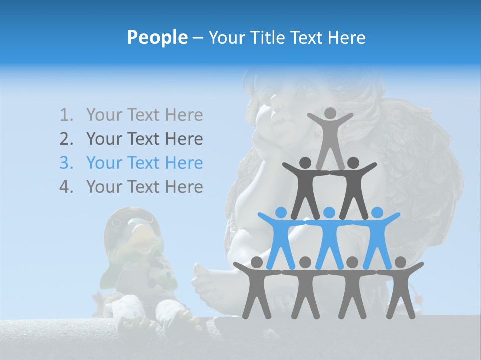 Eyes Cemetery Statue PowerPoint Template