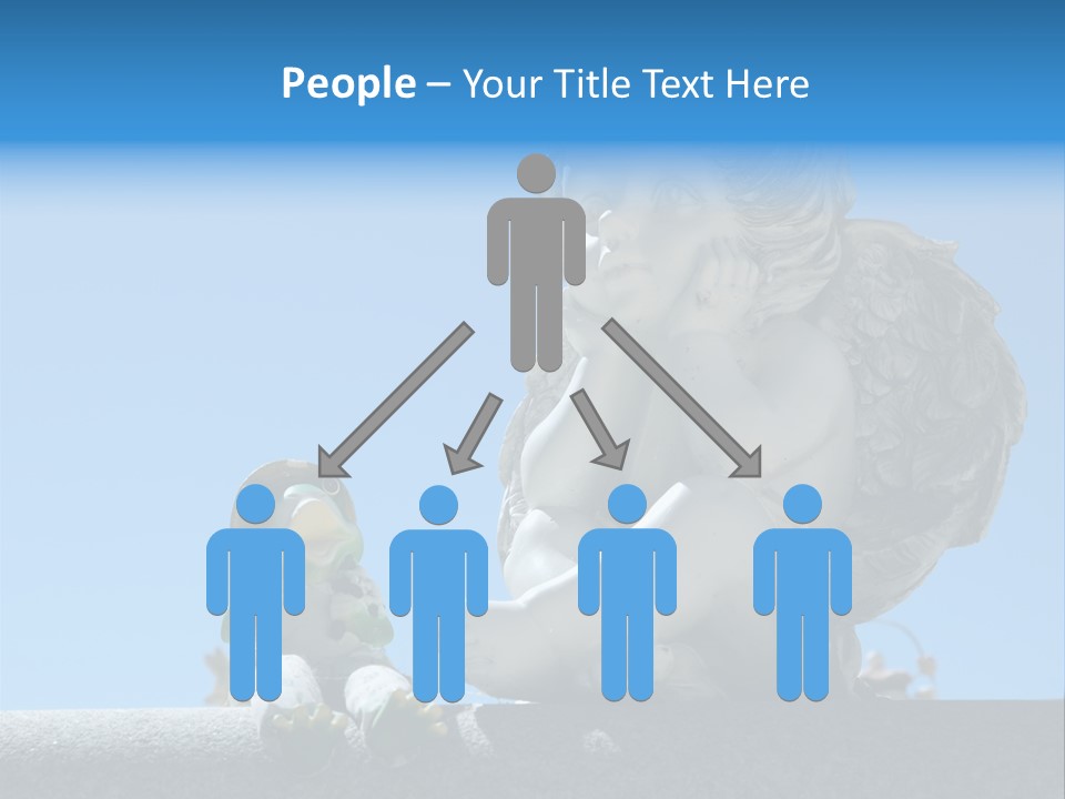 Eyes Cemetery Statue PowerPoint Template