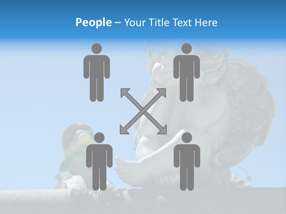 Eyes Cemetery Statue PowerPoint Template