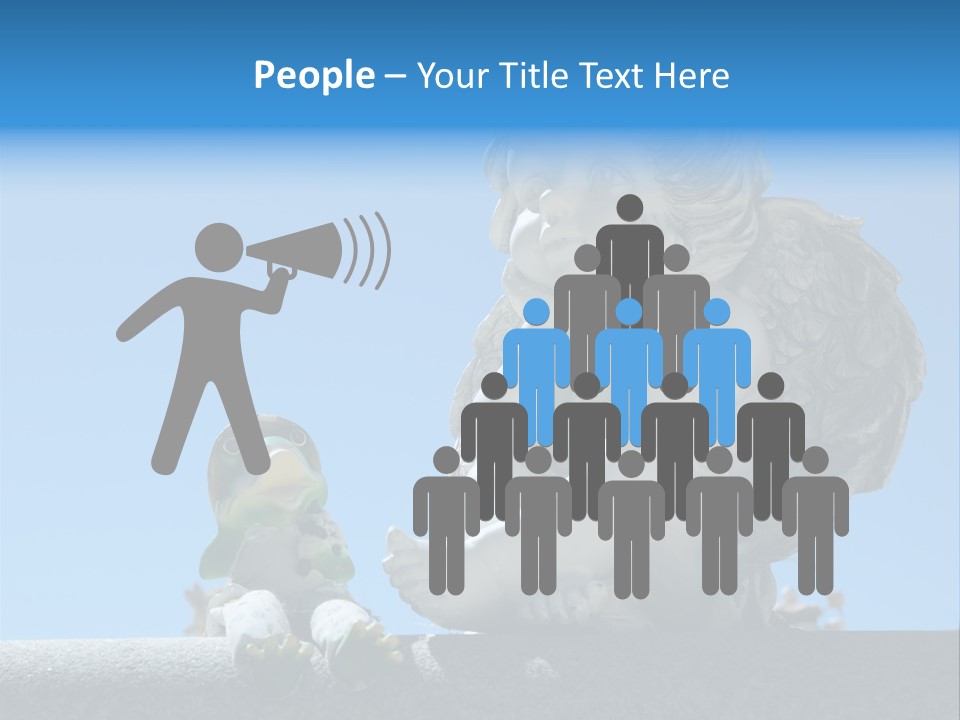 Eyes Cemetery Statue PowerPoint Template