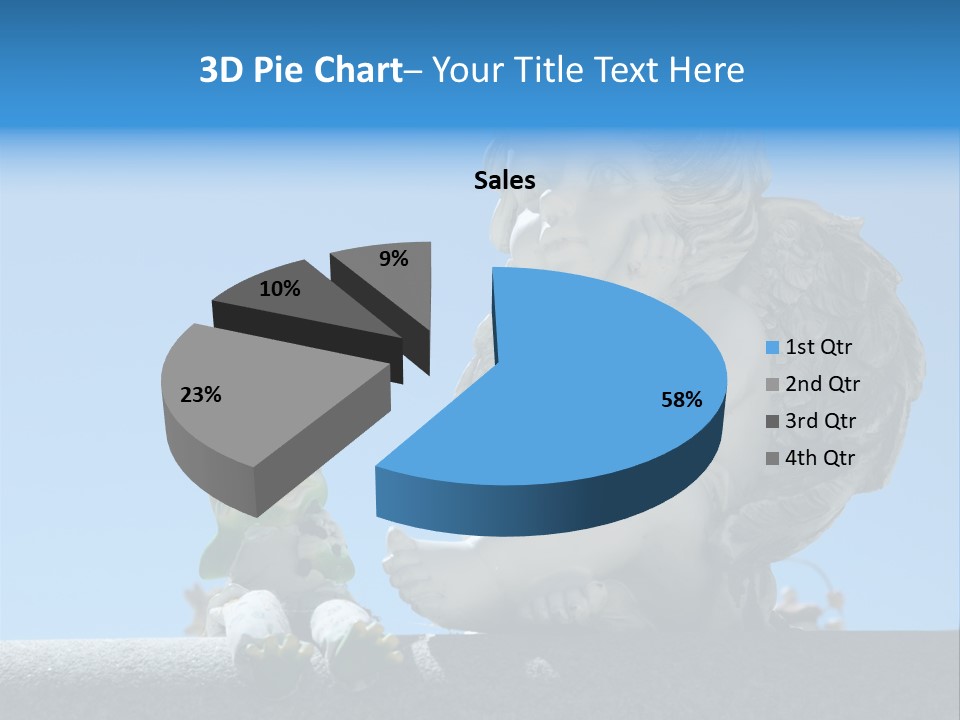 Eyes Cemetery Statue PowerPoint Template
