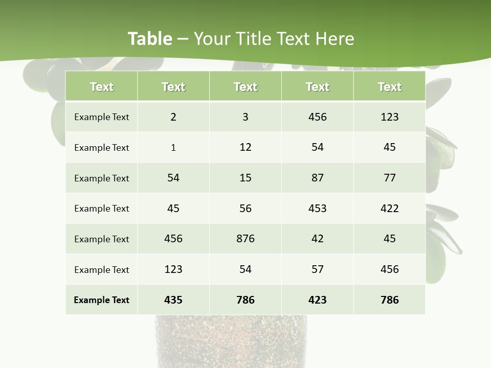 Green Nature Isolated PowerPoint Template