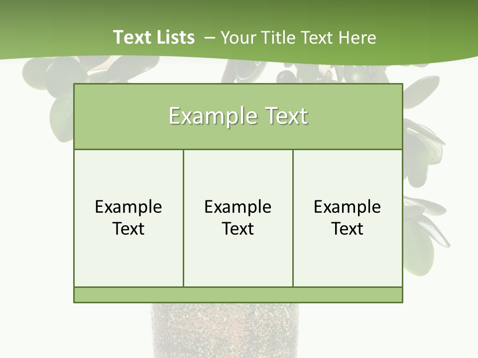 Green Nature Isolated PowerPoint Template