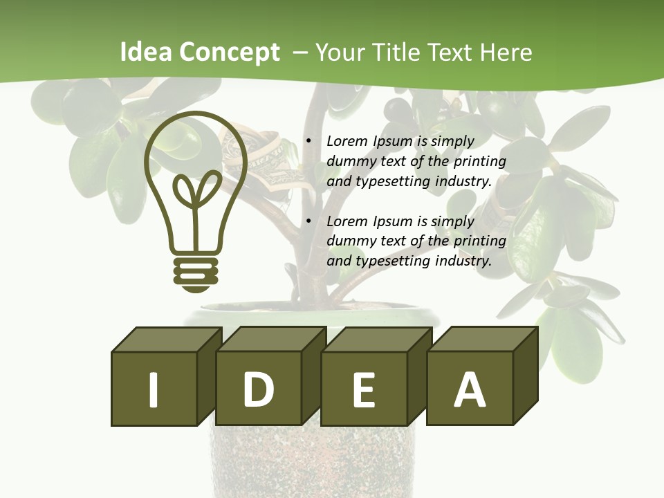 Green Nature Isolated PowerPoint Template