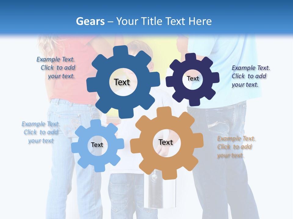 Paintbrush Couple Smile PowerPoint Template