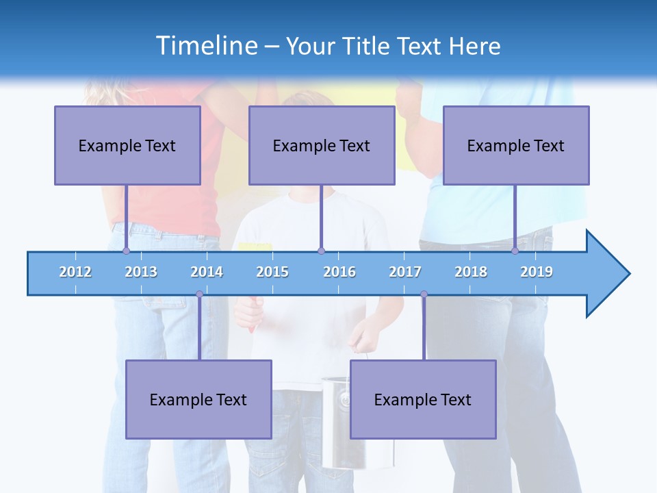 Paintbrush Couple Smile PowerPoint Template
