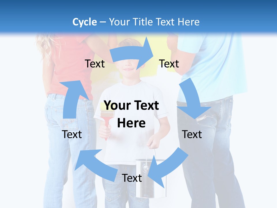 Paintbrush Couple Smile PowerPoint Template