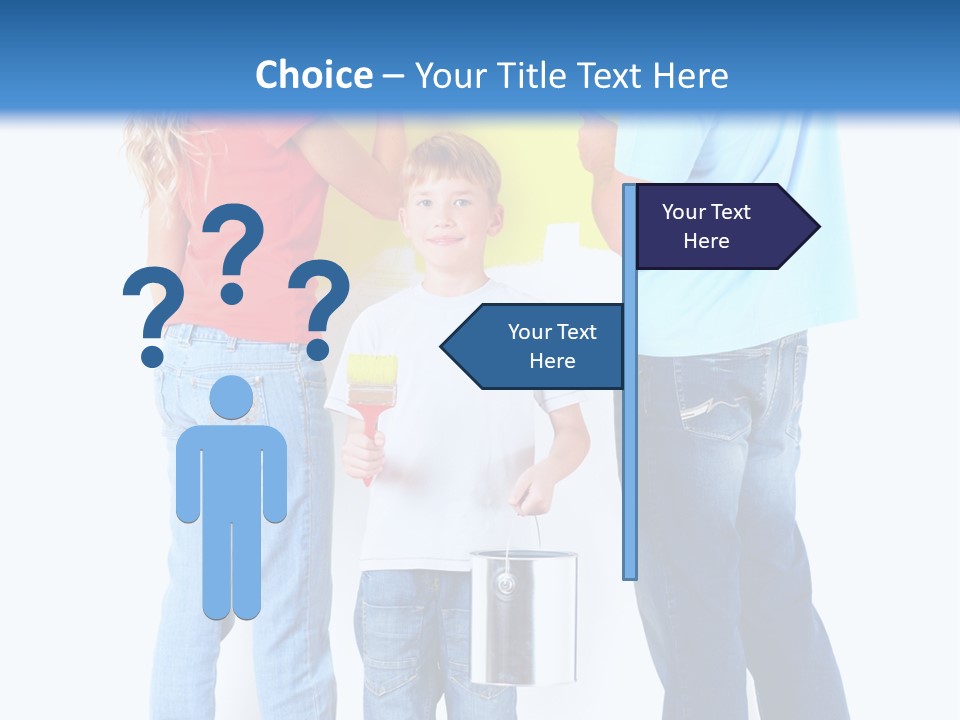 Paintbrush Couple Smile PowerPoint Template