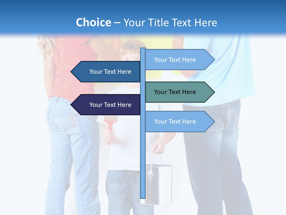 Paintbrush Couple Smile PowerPoint Template