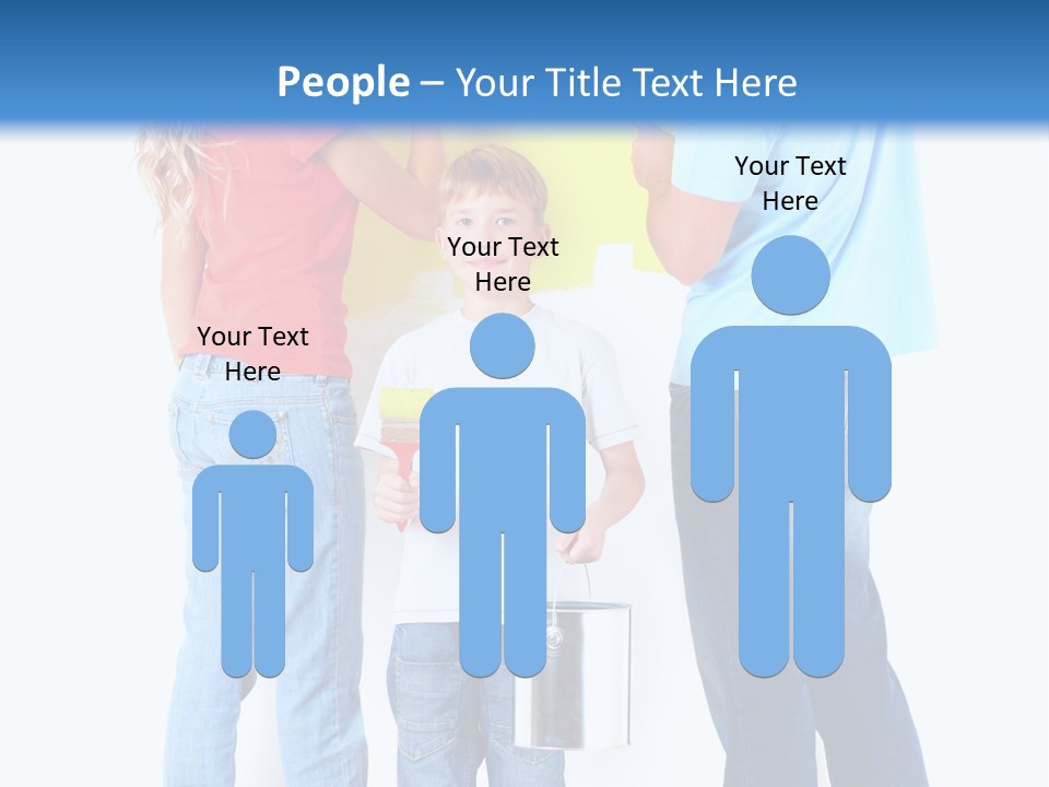 Paintbrush Couple Smile PowerPoint Template