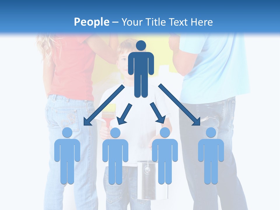 Paintbrush Couple Smile PowerPoint Template