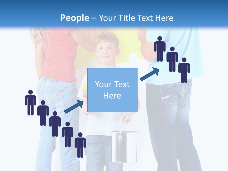 Paintbrush Couple Smile PowerPoint Template