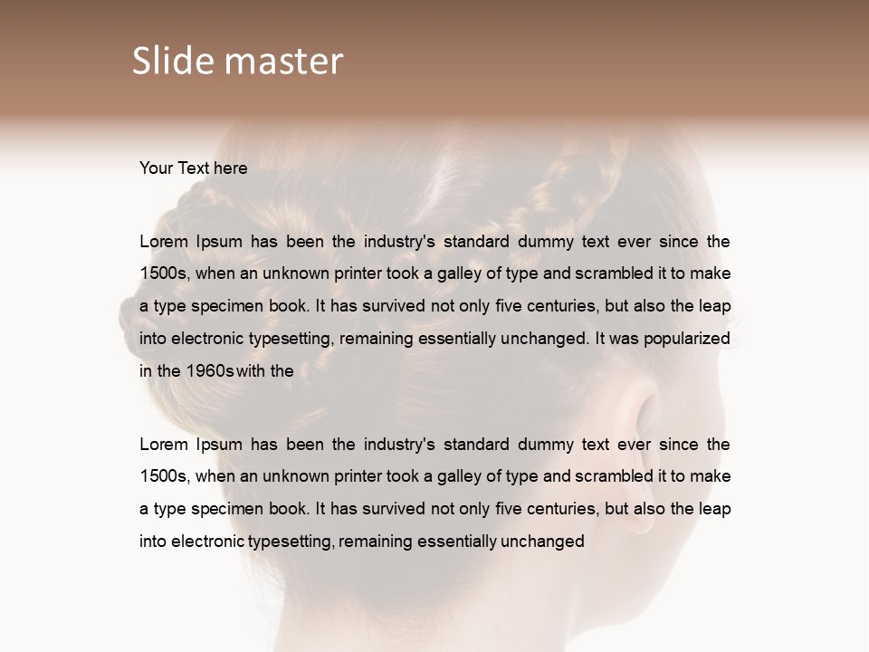 Hairstyle Hair Female PowerPoint Template