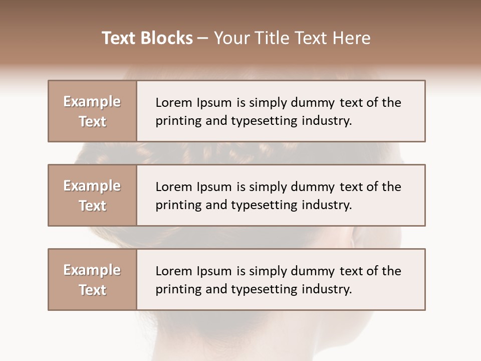 Hairstyle Hair Female PowerPoint Template