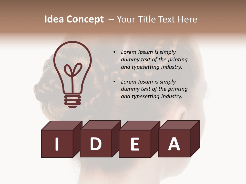 Hairstyle Hair Female PowerPoint Template