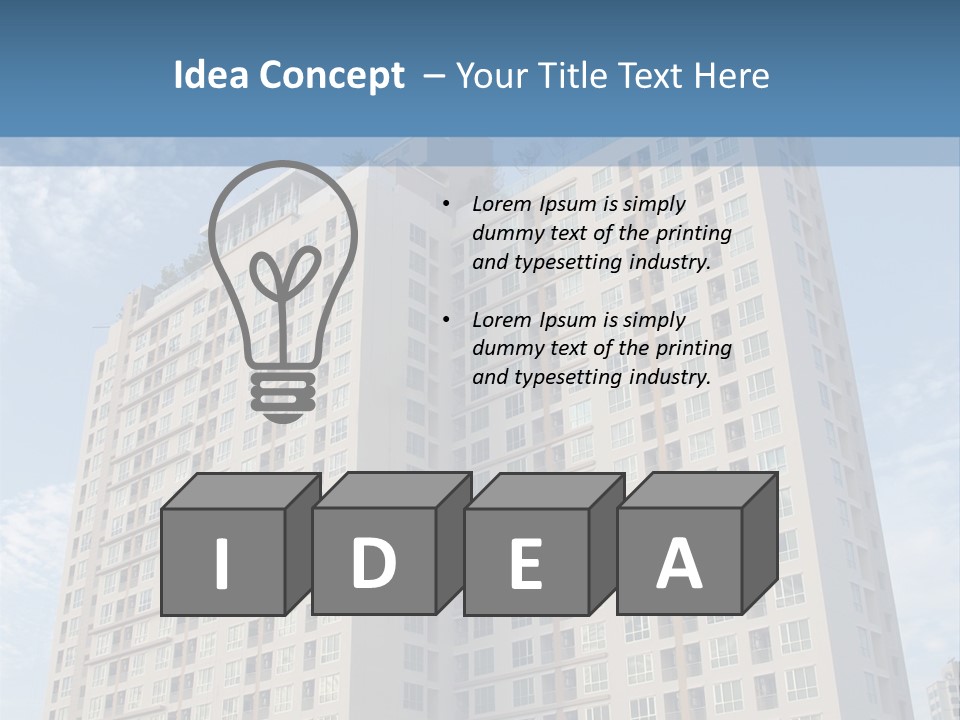 Rent Industry Accommodation PowerPoint Template