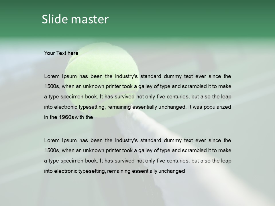 Net Bounce Exercise PowerPoint Template