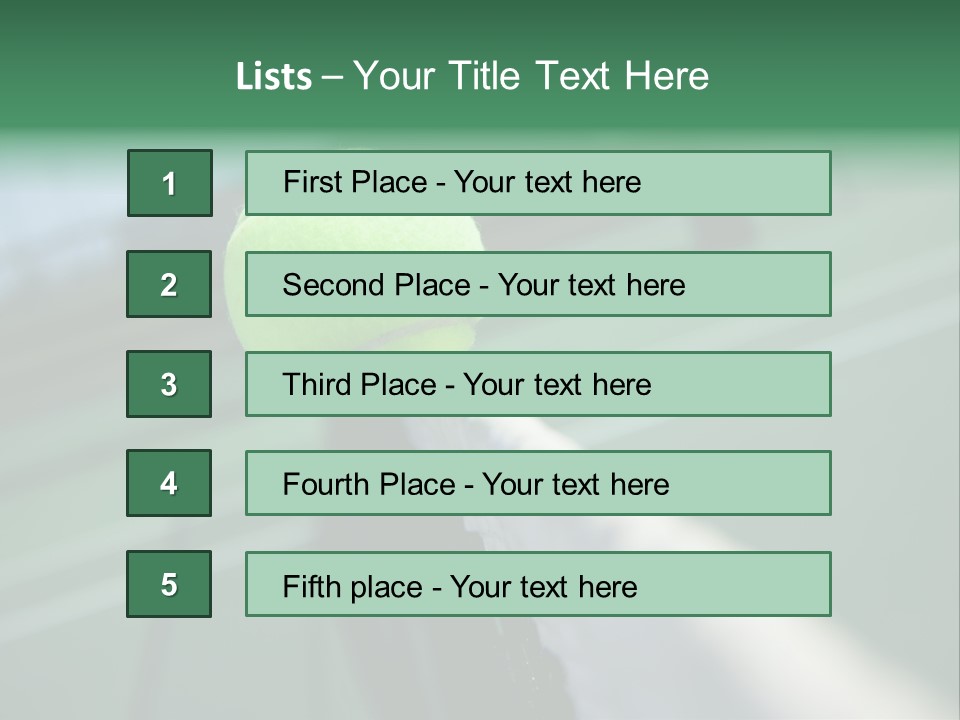 Net Bounce Exercise PowerPoint Template