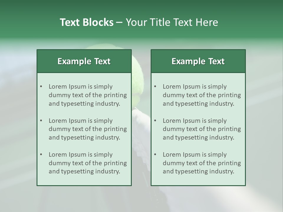 Net Bounce Exercise PowerPoint Template