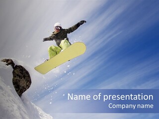 Ride Outdoor Blue PowerPoint Template
