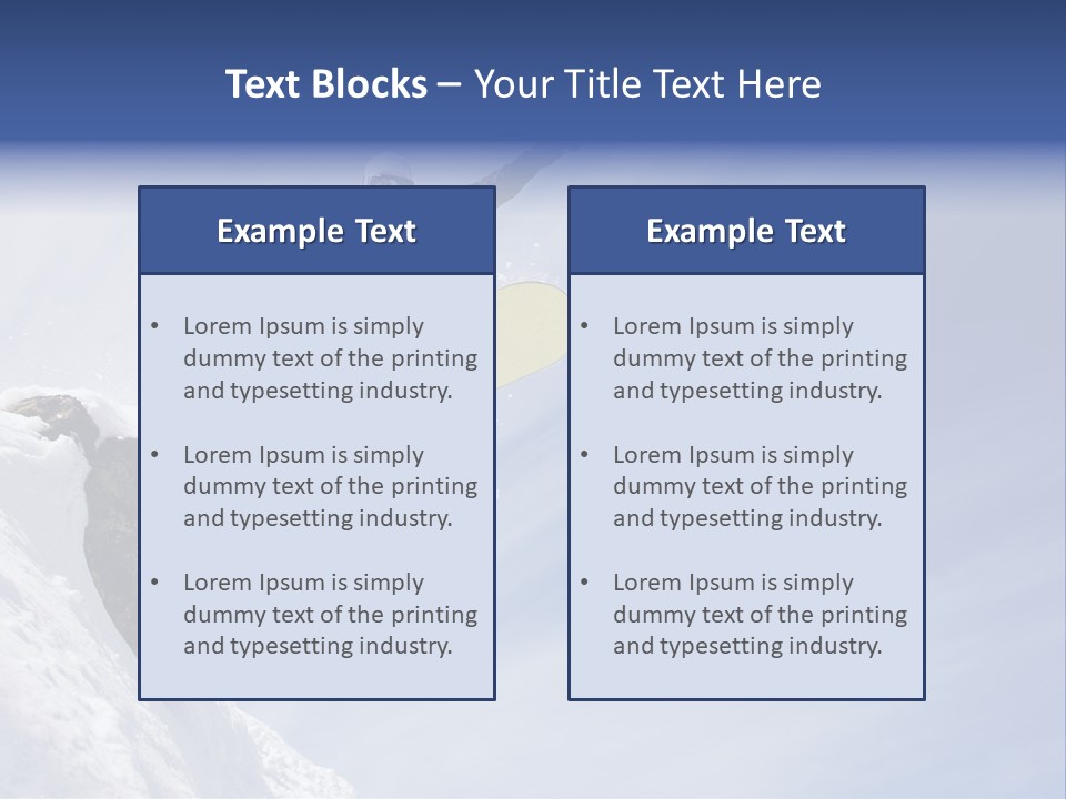 Ride Outdoor Blue PowerPoint Template