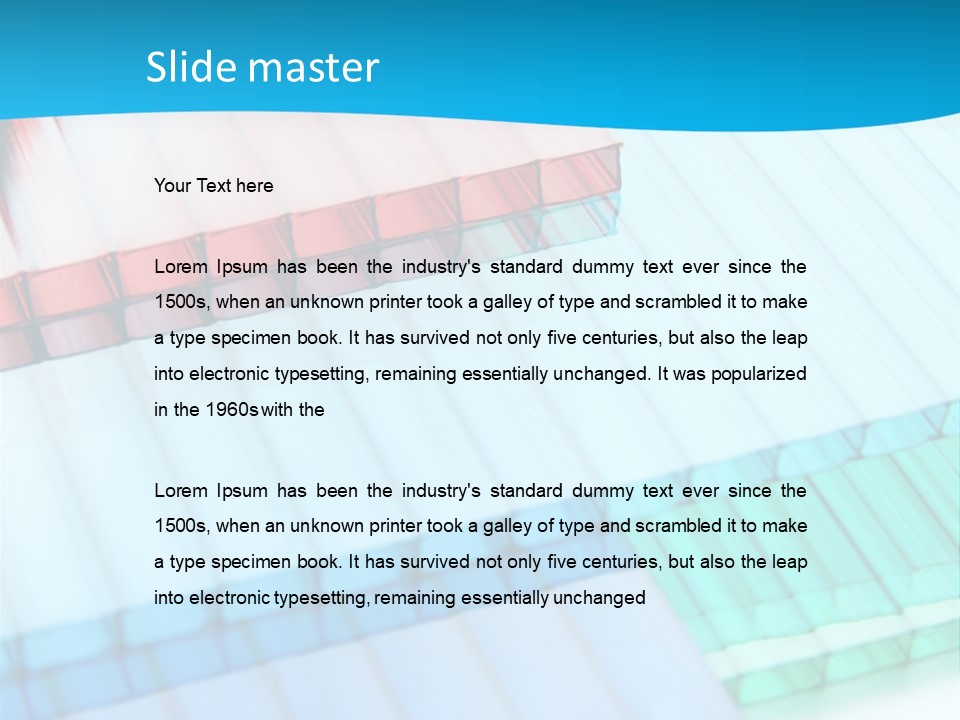 Polycarbonate Skylight Conservatory PowerPoint Template