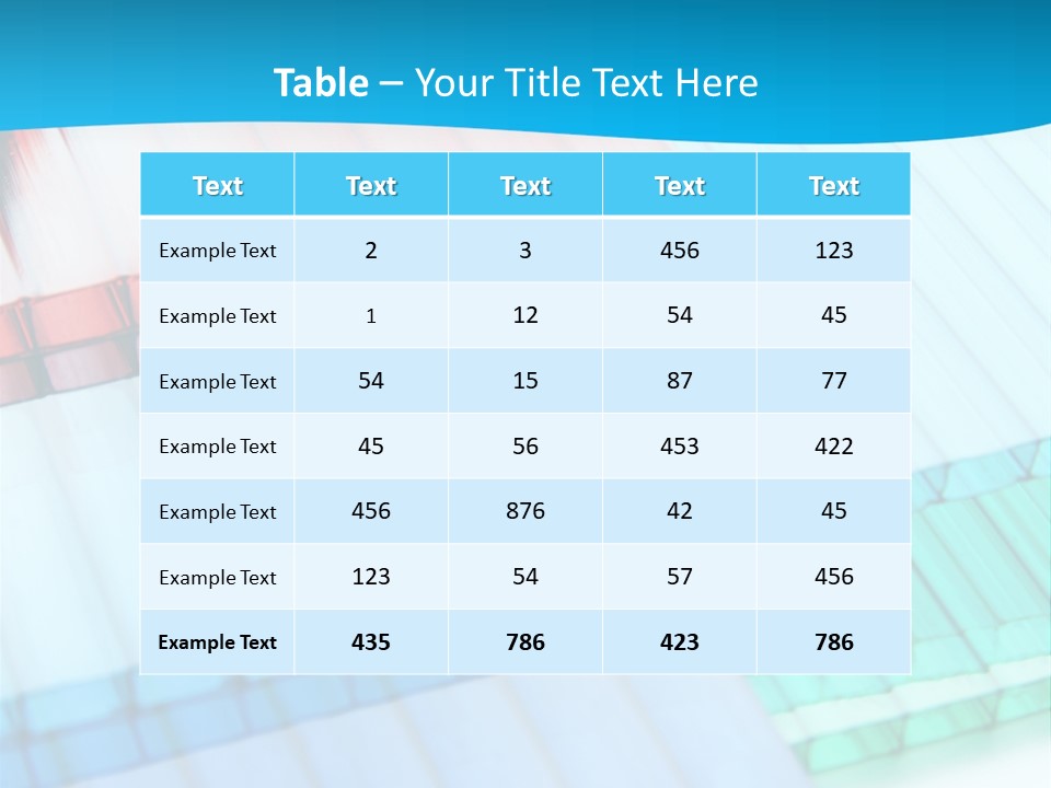Polycarbonate Skylight Conservatory PowerPoint Template