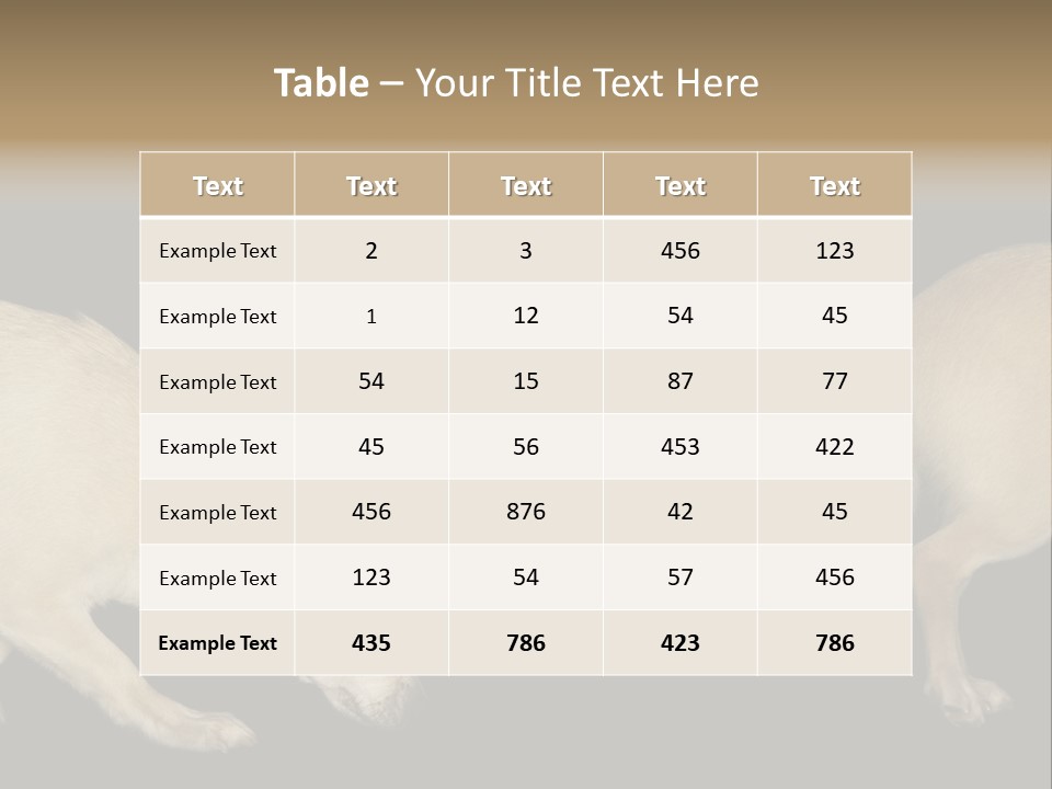 Tracking Dog Length PowerPoint Template