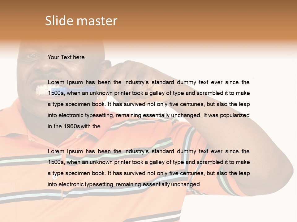 Man Human Continent PowerPoint Template