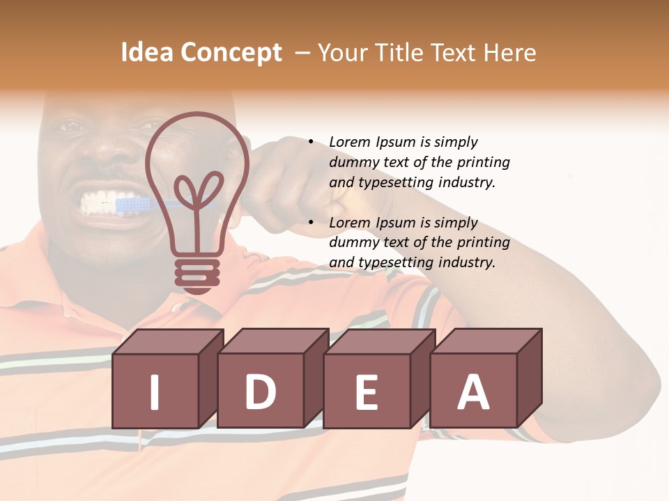 Man Human Continent PowerPoint Template