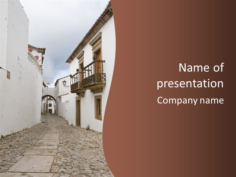 Castelo Architecture Close PowerPoint Template