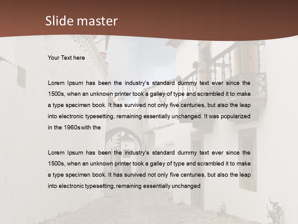 Castelo Architecture Close PowerPoint Template