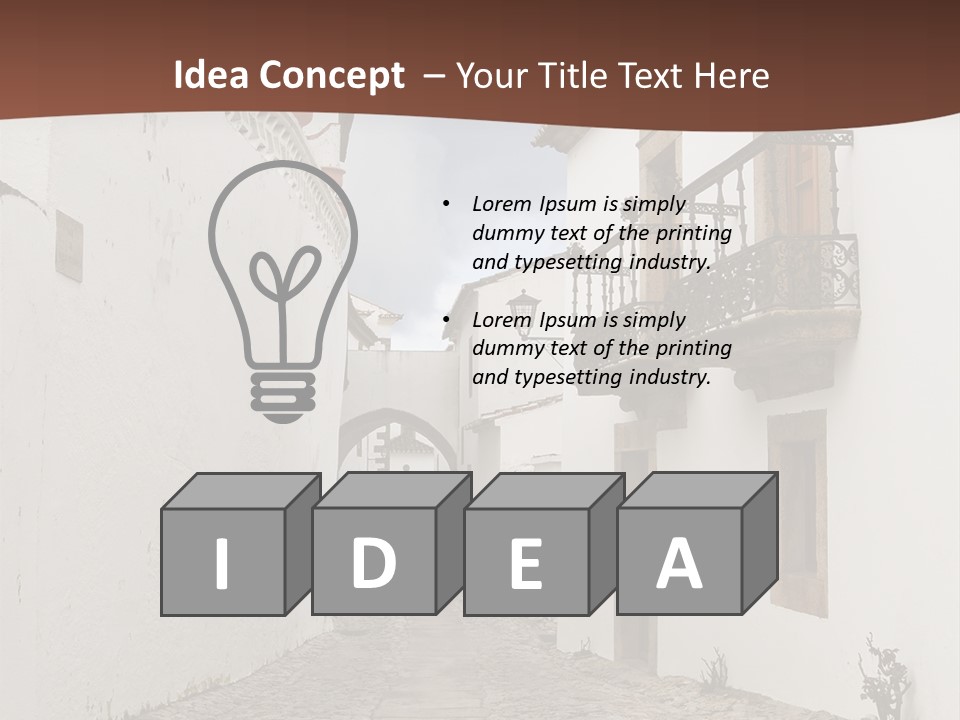 Castelo Architecture Close PowerPoint Template