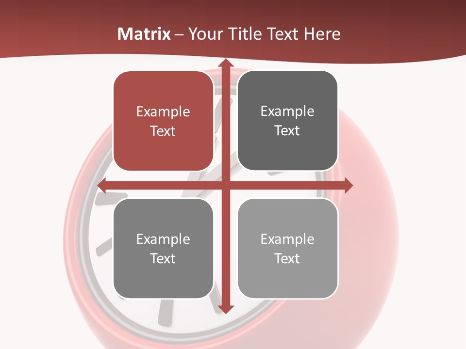 A Red Ball With A Clock On Top Of It PowerPoint Template