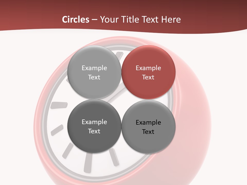 A Red Ball With A Clock On Top Of It PowerPoint Template