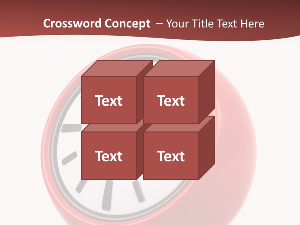 A Red Ball With A Clock On Top Of It PowerPoint Template