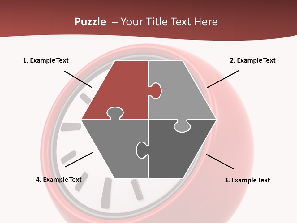 A Red Ball With A Clock On Top Of It PowerPoint Template