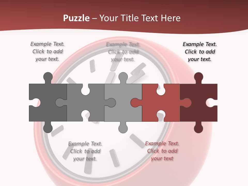 A Red Ball With A Clock On Top Of It PowerPoint Template