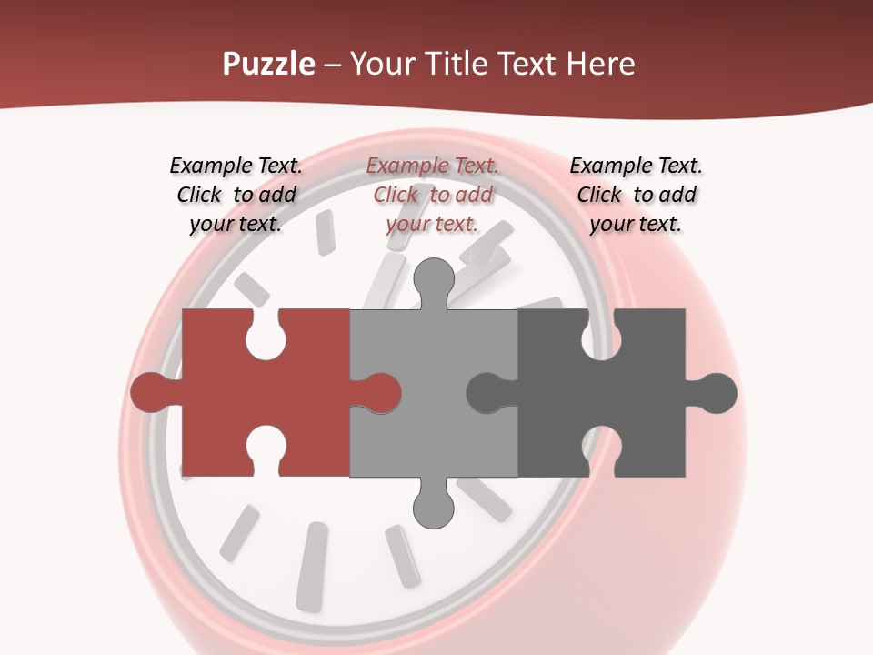 A Red Ball With A Clock On Top Of It PowerPoint Template