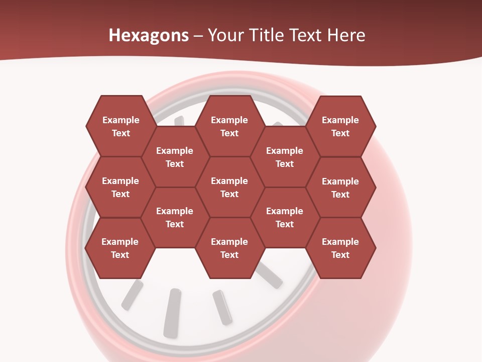 A Red Ball With A Clock On Top Of It PowerPoint Template