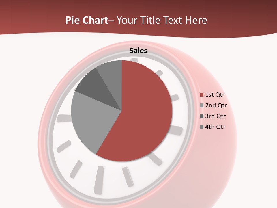 A Red Ball With A Clock On Top Of It PowerPoint Template