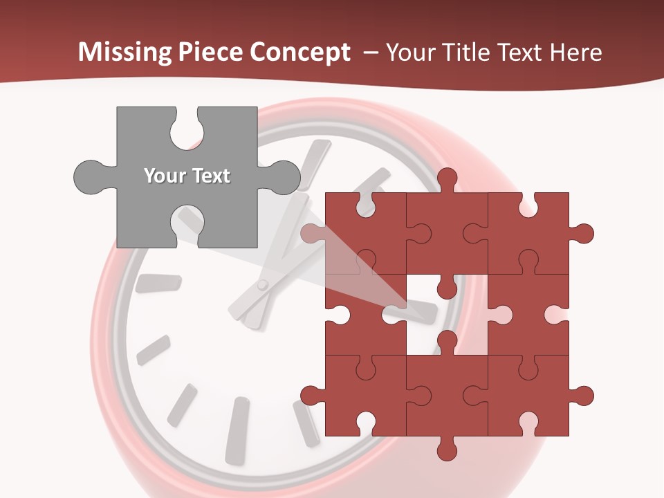 A Red Ball With A Clock On Top Of It PowerPoint Template