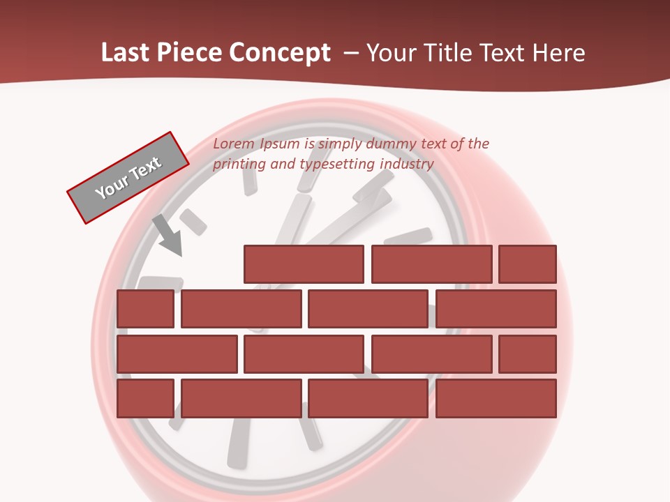 A Red Ball With A Clock On Top Of It PowerPoint Template