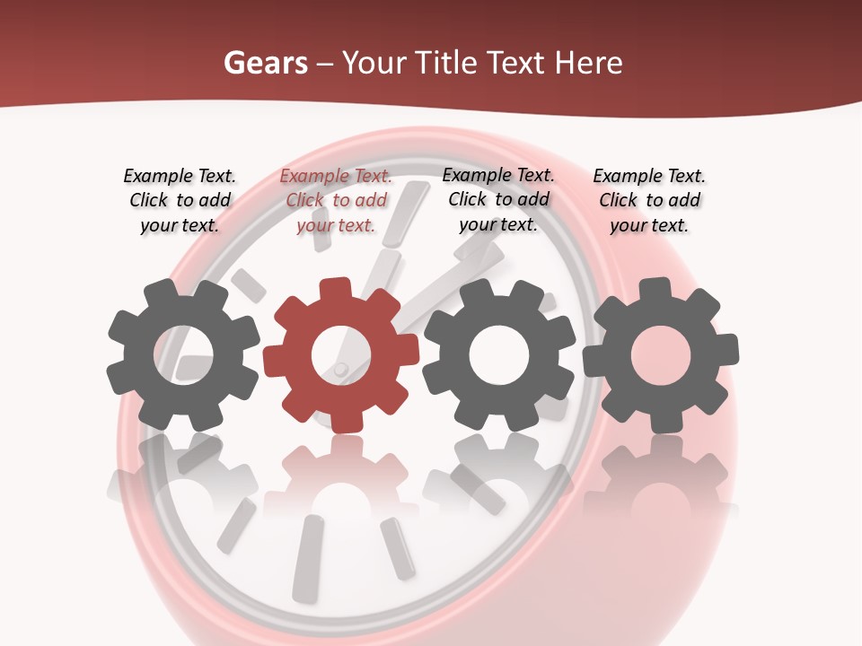 A Red Ball With A Clock On Top Of It PowerPoint Template