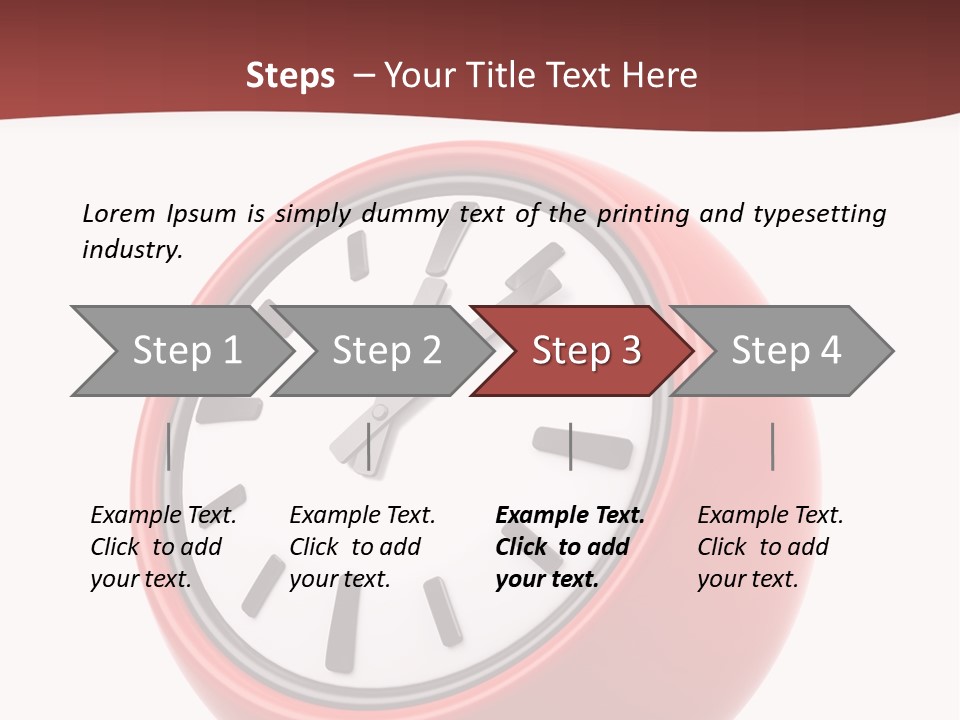 A Red Ball With A Clock On Top Of It PowerPoint Template